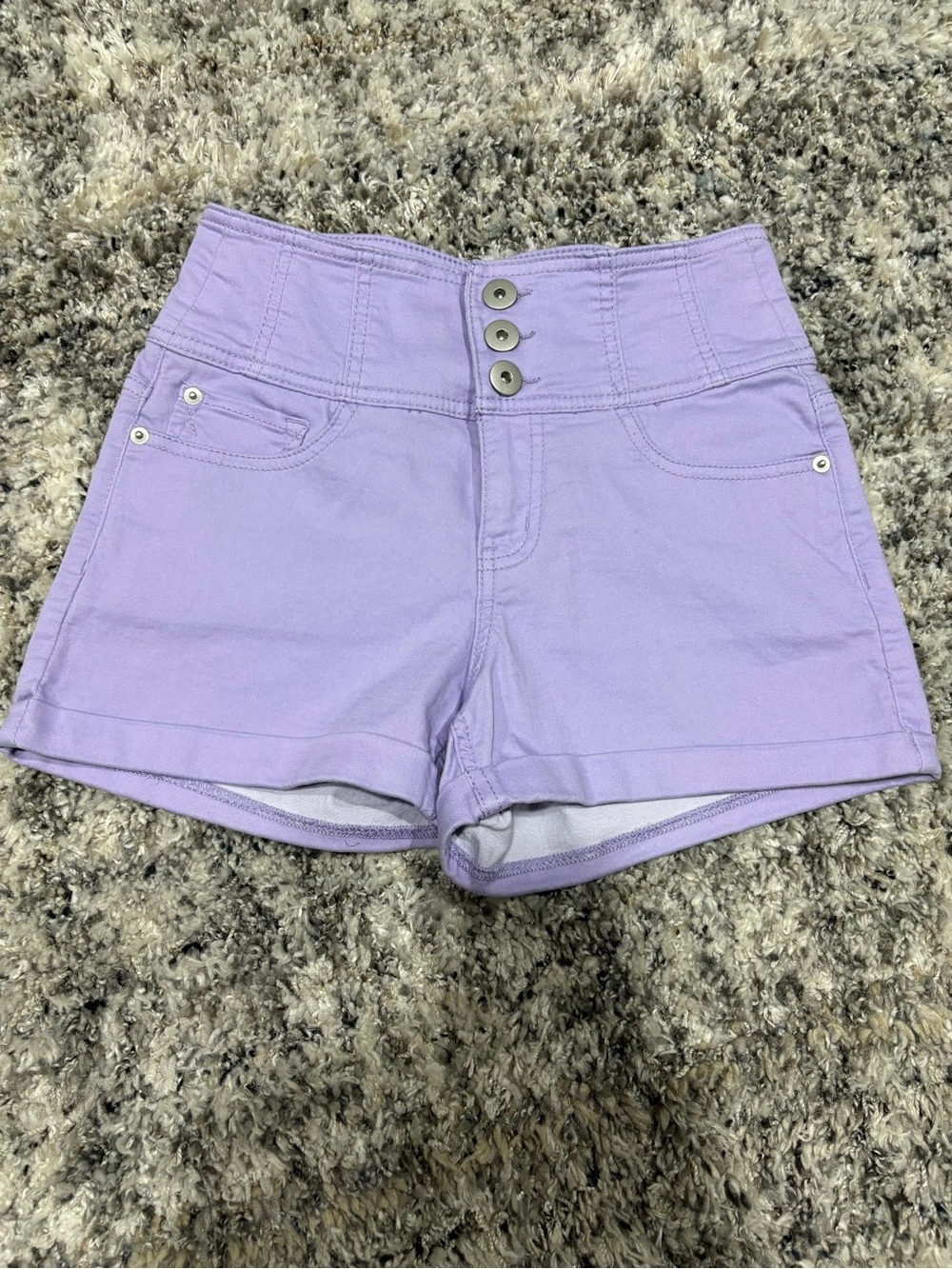 High-Rise Lavender Women’s Shorts